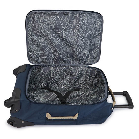 Kipling Darcey Small Printed Carry-On Rolling Koffers Blauw | NL 1474YX